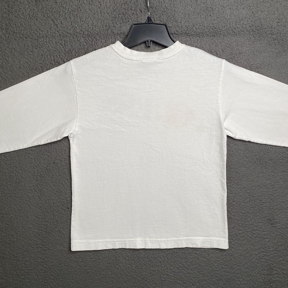 GUESS JEANS USA T-Shirt White Long Sleeve Womens Small Classic Spellout Logo - Picture 15 of 16